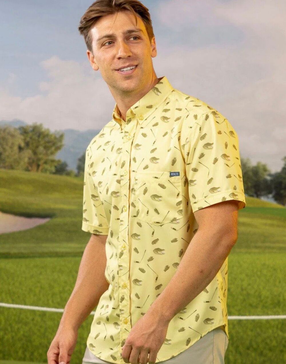 RSVLTS HAPPY GILMORE "PLAY FOR CHUBBS" KUNUFLEX Short Sleeve Shirt Men’s Medium